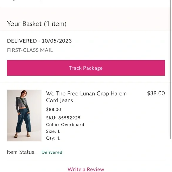 We The Free NWT Lunan Crop Harem
Cord Jeans Color Overboard Size L - Picture 5 of 16
